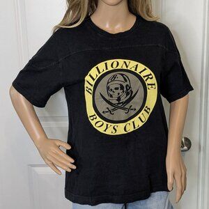 Billionaire Boys Club T-Shirt Size Small Black Yellow Helmet Graphic Crew